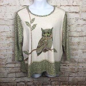 ❌SOLD❌Alfred Dunner Owl Top